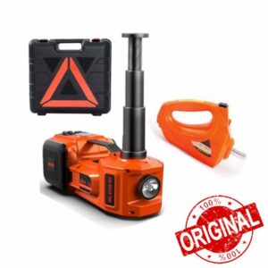 KINGCAV 5 Tons Electric Car Jack Kit Hydraulic Floor Jack 12V Emergency Car Kit 155-450mm Lifting Range Car Jack Trolley with Wrench Spanner Air Inflating