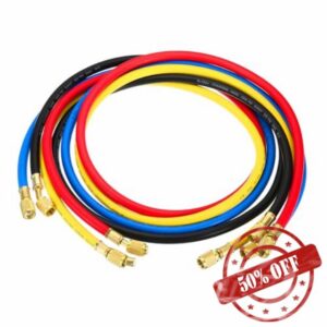 PATIKIL AC Refrigerant Recharge Hose with Ball Valves