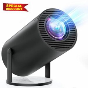 Mini Projector Portable Android 18000 Lux Projector 4K Supported 180° Rotation & Auto Keystone