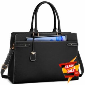 NEWHEY Laptop Bags for Women 15.6 Inch Tote Bag Handbags Women Large Work Bags PU Leather Shoulder Bag Ladies Briefcase for Office Business Shopping School