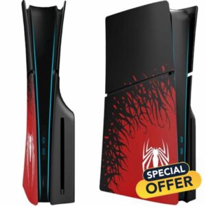 ElitePlay Spider PS5 Slim Faceplates Cover Case Replacement Plates Shell Spider Accessories for Playstation 5 Slim Model Disc Editio