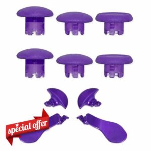 Thumbsticks Paddles Trigger Buttons Replacement for PS5 Edge Controller - Thumb Sticks Back Buttons Accessories for PS5 Edge Controller (10IN1-Purple)