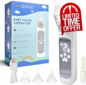 Baby Nasal Aspirator - Baby Snot Sucker with 3 Levels Suction