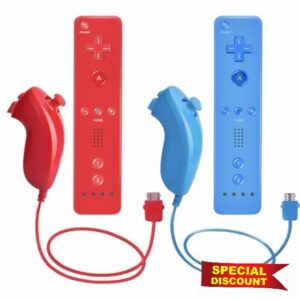AUFGLO Wii Remote Controller and Nunchuck Controllers compatible with Wii/Wii U