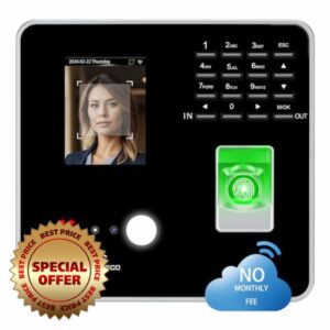 NGTeco TC1 Cloud Clocking in Machine for Employees Small Business with Face