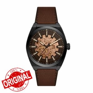 Fossil Men Analog Automatic Watch with Leather Strap ME3207