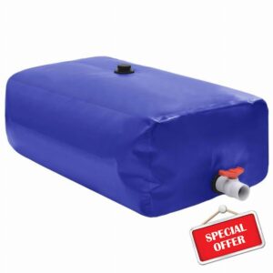 idaXL Water Tank with Tap - Foldable 500L PVC Storage Container