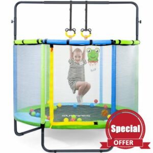 Pukomc 55/60in Toddler Trampoline for Kids Exercise