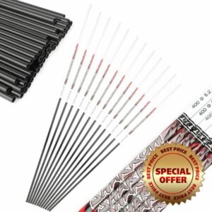 limaity 32 Inch Archery Carbon Arrows Shaft Spine 300/350/400/500/600/700/800 Inner diameter: 6.2mm for DIY Arrows for Compound Recurve Bow Hunting Shooting Practise