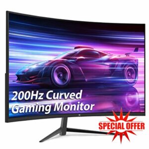 Z-Edge 27 Inch Curved Gaming Monitor 200Hz 1ms MPRT Full HD 16:9 Curved Screen 350cd/m² Brightness