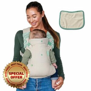 Infantino - Flip 4-in-1 Nature & Nurture Convertible Carrier - 4 Positions - Adjustable Lumbar - Waist Belt - Head Support - Ergonomic Seat - Padded Shoulder Straps - Recycled Materials - 1 Uni