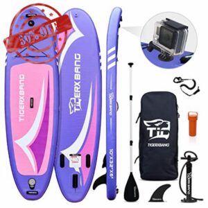 TIGERXBANG Inflatable Stand Up Paddle Board SUP Board with Kayak Seat |320x82x15cm| 305x82x15cm| for Adults/Kids| ISUP PaddleBoarding Complete Ki