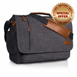 Estarer 17.3 Inch Laptop Bag Mens Messenger Shoulder Bag for Work Office