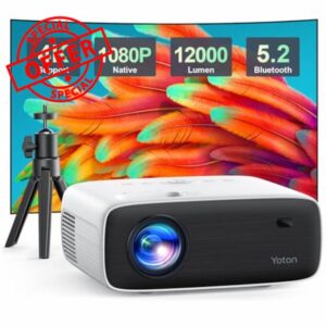 Bluetooth Projector 4K with Tripod