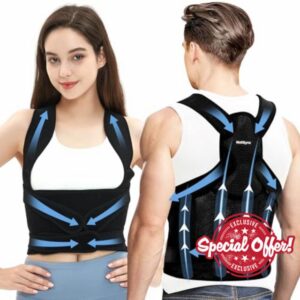 WellSync Back Support Brace Posture Corrector for Women Men