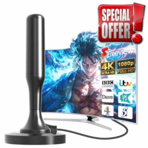 DTB TECH TV Aerial - Freeview Digital TV Aerial Indoor