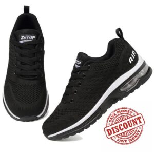Running Shoes Womens Trainers Walking Shoes Air Cushion Athletic Sneakers Ladies Breathable Mesh Sport Shoes Lightweight Non Slip Tennis Shoes Workout Casual Gym Jogging Shoes