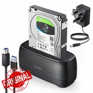 ORICO Hard Drive Docking Station USB 3.0 to SATA for 2.5&3.5 Inch HDD SSD 5Gbps Support UASP Hot-Swap Drive Bay Max Up to 20 TB