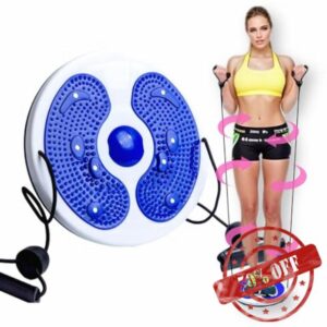 Waist Whisper Twist Disc Balance Board with Drawstring - Body Shaping Waist Trainer Disc - Fitness Turntable for Home Workout