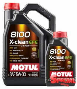 WOL Motul 8100 X-Clean EFE 5W30 Fully Synthetic Engine Oil 109471 - ACEA C2