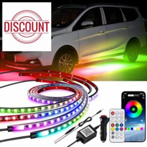 Kairiyard 4Pcs Underglow LED Lights for Cars