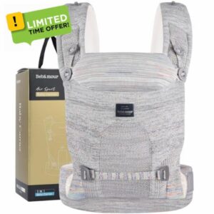 Bebamour Baby Carrier 4-Position Front and Back Baby Carrier with 2 Shoulder Bibs