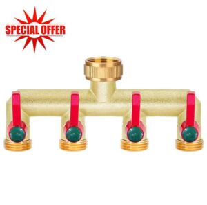 iBamso Solid Brass Garden Hose Splitter