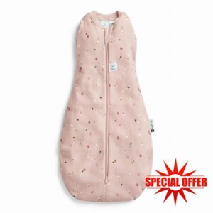 ergoPouch 1.0 tog Baby Sleep Sack 0-3 Months - Baby Sleeping Sack for Warm & Cozy Nights - Cocoon Swaddle Sack Baby Keeps Calm & Relaxed (Daisies)