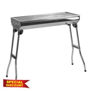 KCT Portable Folding BBQ Grill Stainless Steel Camping Picnic Outdoor Foldable Charcoal Barbecue Cooking
