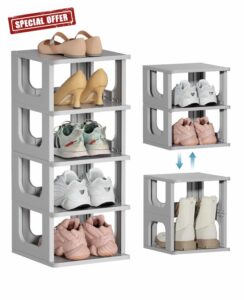 HAIXIN Narrow Shoe Rack - Vertical Shoe Storage for Entryway