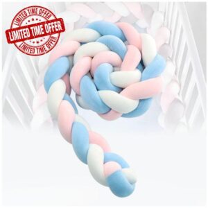 Baby Braided Cot Bumper for Anti-collision Head Cot Bed Bumper for Room Decor