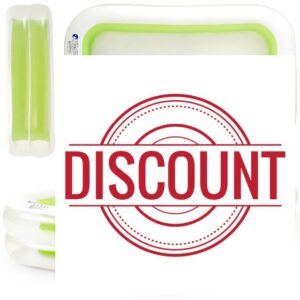 SUNMER Large Inflatable Family Paddling Pool - For Kids and Adults - Easy to Inflate and Deflate – 262cm x 175cm x 50cm - For Garden Parties