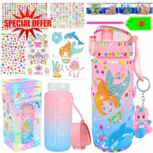 YIOTJUNL Decorate Your Own Water Bottle Kits for Girls Age 4-13