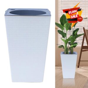 Tall Planters for Outdoor Self Watering Garden Planters with Inner Pot Balcony Planters For Railing Flower Pots Outside 3D Wallpaper Pattern for Indoor Plants