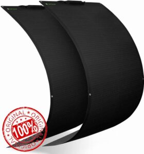 Topsolar Flexible Solar Panel 360W 24V/12V Monocrystalline Bendable - 2 * 180 Watt 12Volt Semi-Flexible Mono Solar Panels Charger Off-Grid for RV Boat Cabin Van Car Uneven Surfaces