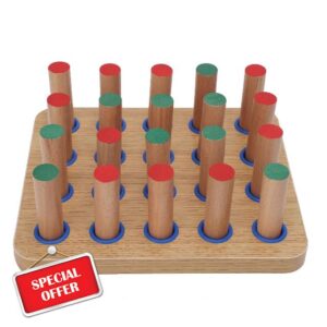 Brrnoo Wooden Peg Board Beads Game