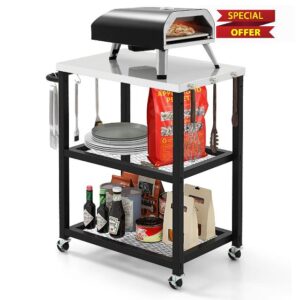 TANGZON Outdoor Grill Dining Cart