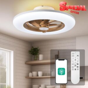CHANFOK Ceiling Fan with Light (Wood)