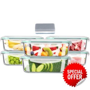 Hcrvvi 6pcs 1520ml Food Containers