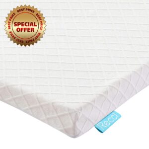 RECCI Memory Foam Mattress Topper Small Double - Pressure Relief for Back Pain with Removable & Washable Bamboo Viscose Zipped Cover