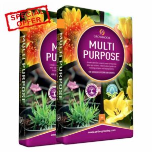 CB FUELS 2 X 60L GROWMOOR Multi Purpose Potting Compost Garden Beds Borders Pots Baskets