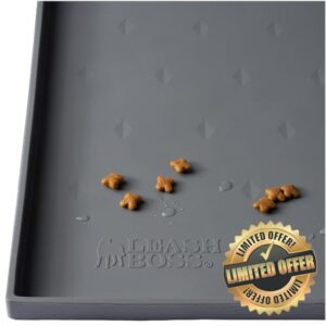 Leashboss Splash Mat XXL Dog Food Mat with Tall Lip