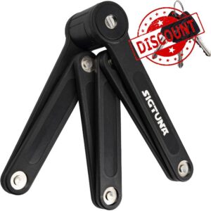 Folding Bike Lock - SIGTUNA Foldable Bicycle Lock with 3 Keys