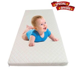 GRIZZLY FOAM Extra Breathable Baby Toddler Cot Bed Mattress Quilted Thick Hypoallergenic