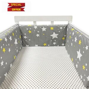 Aocase Baby Cot Bumper Bed Bumper One Piece Anti Collision Bed Bumper for Children Soft and Comfortable Edge Protection Baby Cot Bumper