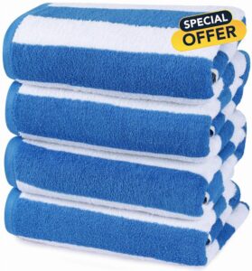 Utopia Towels Cabana Stripe Beach Towels (76 x 152 cm) - 100% Ring Spun Cotton Large Pool Towels