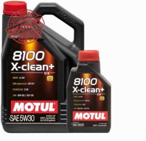 WOL 5W30 Fully Synthetic Engine Oil Motul 8100 X-Clean+ DPF Car Lubricant 4T ACEA C3 106377 Cae Engine Oil (6 L)