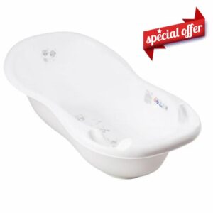 Large Baby Bath Baby Tub with thermomether 102cm Long (White)