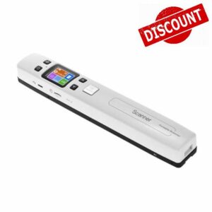 SIUKE document scanner Portable Handheld Wand Document/Book/Images Scanner 1050DPI Resolution High Speed Scanning A4 Size JPEG/PDF Format Colorful LCD Display for Office Business Reciepts