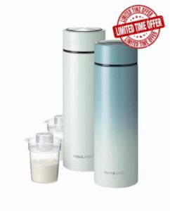 Nuby Limited Edition Two Tone RapidCool Portable Baby Bottle Making Twin Pack - Prepare A Perfect Formula Feed in 2 Minutes | Includes 1 Rapid Cool